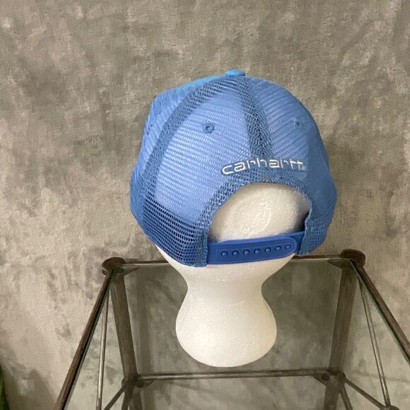 Carhartt  Snapback Trucker Hat Cap Mesh Back Patch Logo Blue adjustable - Picture 3 of 8